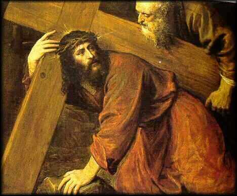 Resultado de imagen para JesÃºs carga con la cruz
